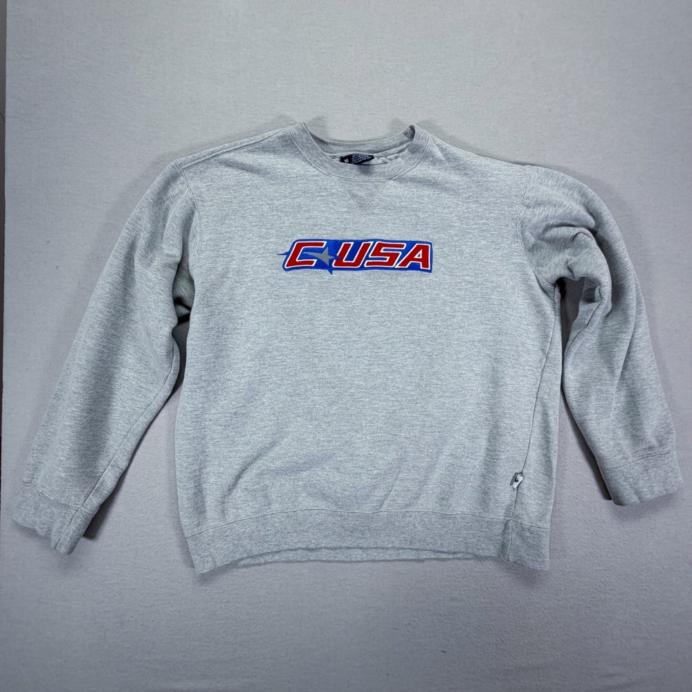 Aeropostale Sweatshirt Mens M Grey C USA Graphic Crewneck Pullover